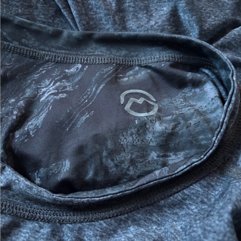 Gray Patterned Athletic Top